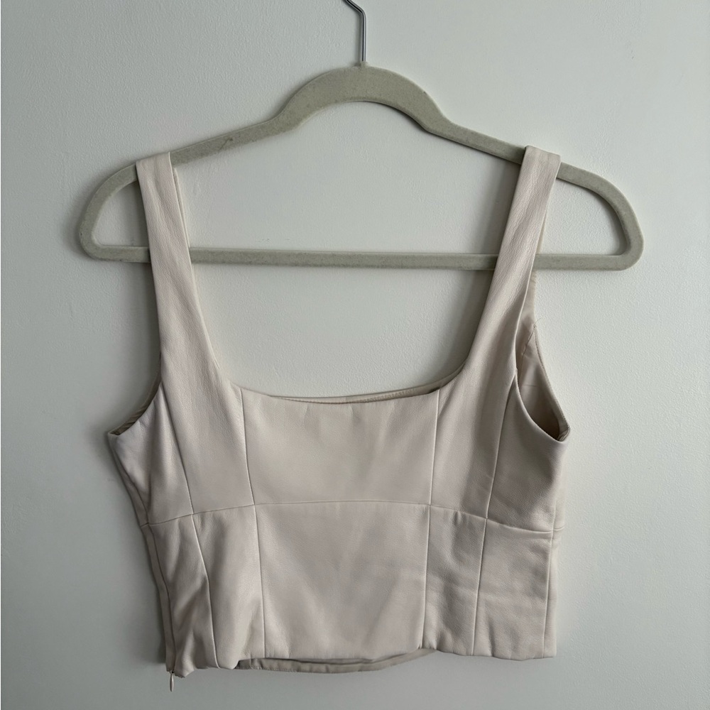 Aritzia Wilfred Shine Bustier, Birch Size M - Picture 3 of 4